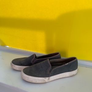Blue suede less sneakers. Size 7